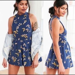 Urban outfitters navy floral skater dress